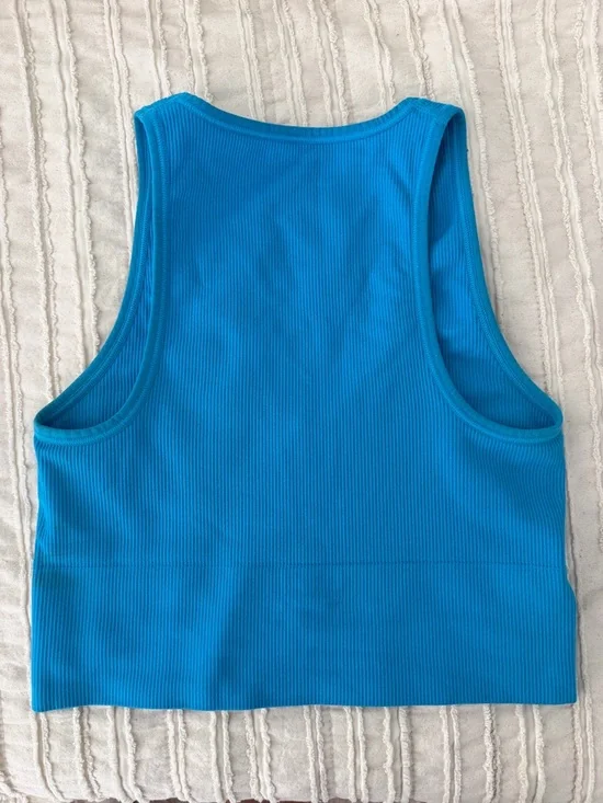 Athleta Blue Crop Tank Top - Picture 3 of 3